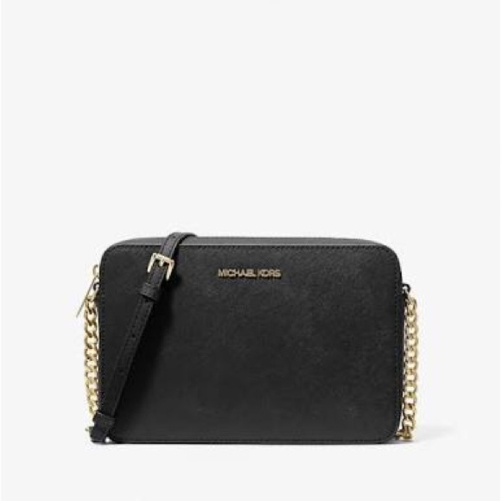 Michael Kors Black Crossbody with Gold Chain Strap - Brand New With Tags